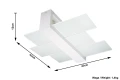 Plafon Sollux FENIKS 2 biały E27 szer.43cm