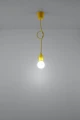 Lampa wisząca DIEGO 1 żółta E27 wys.90cm