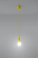 Lampa wisząca DIEGO 1 żółta E27 wys.90cm