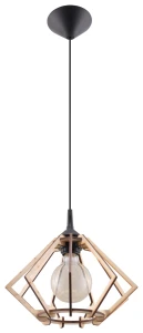 Lampa wisząca Sollux POMPELMO naturalne drewno E27 wys.90cm