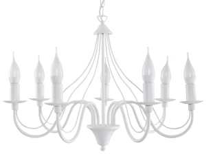 Lampa wisząca Sollux MINERWA 7 biała E14 wys.80cm