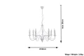 Lampa wisząca Sollux MINERWA 7 biała E14 wys.80cm