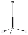 Lampa wisząca Sollux DUOMO 3D czarna E27 wys.100cm