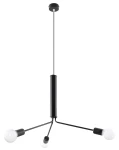 Lampa wisząca Sollux DUOMO 3D czarna E27 wys.100cm