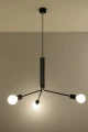 Lampa wisząca Sollux DUOMO 3D czarna E27 wys.100cm
