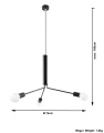 Lampa wisząca Sollux DUOMO 3D czarna E27 wys.100cm