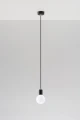 Lampa wisząca Sollux EDISON czarna E27 wys.106cm
