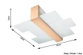 Plafon Sollux FENIKS 2 naturalne drewno E27 szer.43cm