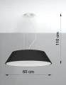 Lampa wisząca Sollux VEGA 60 czarna E27 wys.105cm