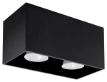 Plafon Sollux QUAD MAXI Czarny