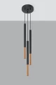 Lampa wisząca MOZAICA 3P czarna/miedź 3xG9 wys.90cm