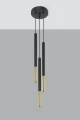 Lampa wisząca MOZAICA 3P czarna/złota 3xG9 wys.90cm