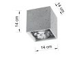 Plafon VALDE 140 beton