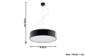 Lampa wisząca ARENA 45 czarna 3xE27 wys.111cm