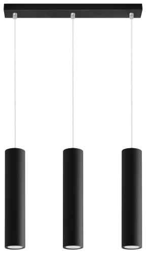 Lampa wisząca LAGOS 3 czarna GU10 wys.90cm