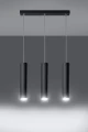 Lampa wisząca LAGOS 3 czarna GU10 wys.90cm