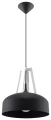 Lampa wisząca CASCO czarno/białe drewno E27