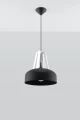 Lampa wisząca CASCO czarno/białe drewno E27