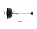 Lampa wisząca CASCO czarno/białe drewno E27