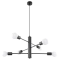 Lampa wisząca DUOMO 6 czarna 6 E27 wys.85 cm