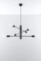 Lampa wisząca DUOMO 6 czarna 6 E27 wys.85 cm