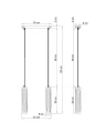Lampa wisząca LINO 2 czarna GU10 wys.90cm