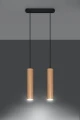 Lampa wisząca LINO 2 czarna GU10 wys.90cm