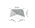 Plafon HEXA cekin E27 szer.30cm