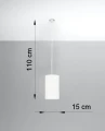 Lampa wisząca Sollux OTTO 15 biała E27 wys.125cm