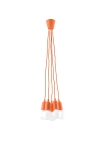 Lampa wisząca Sollux DIEGO 5 pomarańczowa E27 wys.90cm