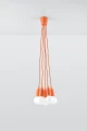 Lampa wisząca DIEGO 5 pomarańczowa E27 wys.90cm