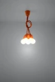 Lampa wisząca DIEGO 5 pomarańczowa E27 wys.90cm