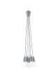 Lampa wisząca Sollux DIEGO 5 szara E27 wys.90cm