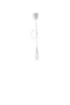 Lampa wisząca Sollux DIEGO 1 biała 1xE27 wys.90cm