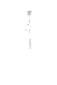 Lampa wisząca Sollux DIEGO 1 biała 1xE27 wys.90cm