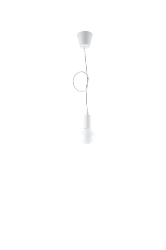 Lampa wisząca DIEGO 1 biała 1xE27 wys.90cm