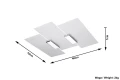 Plafon Sollux FABIANO E27 szer.42cm
