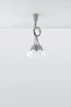 Lampa wisząca Sollux DIEGO 5 szara E27 wys.90cm