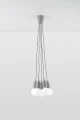 Lampa wisząca Sollux DIEGO 5 szara E27 wys.90cm