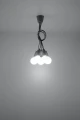 Lampa wisząca Sollux DIEGO 5 szara E27 wys.90cm