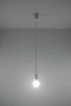 Lampa wisząca DIEGO 1 biała 1xE27 wys.90cm