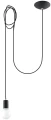 Lampa wisząca EDISON 1 LONG czarna E27 wys.150cm