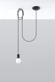 Lampa wisząca EDISON 1 LONG czarna E27 wys.150cm