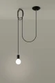 Lampa wisząca EDISON 1 LONG czarna E27 wys.150cm