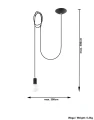 Lampa wisząca EDISON 1 LONG czarna E27 wys.150cm