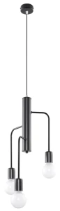 Lampa wisząca Sollux DUOMO 3M czarna E27 wys.100cm
