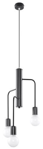 Lampa wisząca Sollux DUOMO 3M czarna E27 wys.100cm