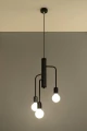 Lampa wisząca Sollux DUOMO 3M czarna E27 wys.100cm