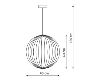 Lampa wisząca Light Prestige TREVISO duża złota