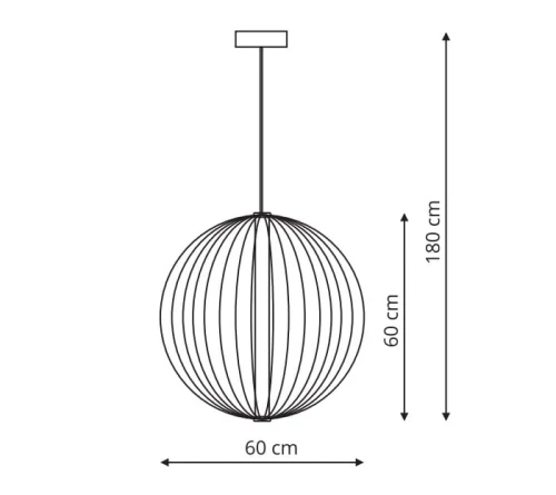 Lampa wisząca TREVISO duża złota